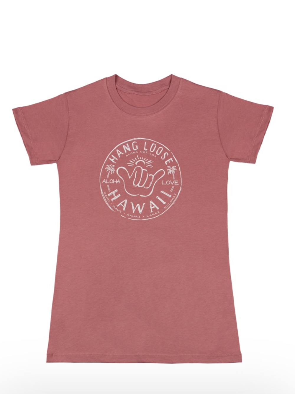 NWT Island Girl Short Sleeve Tee - Hangloose: Rose